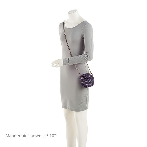 Chanel Tweed CC Round Clutch with Chain - Picture 5 of 11